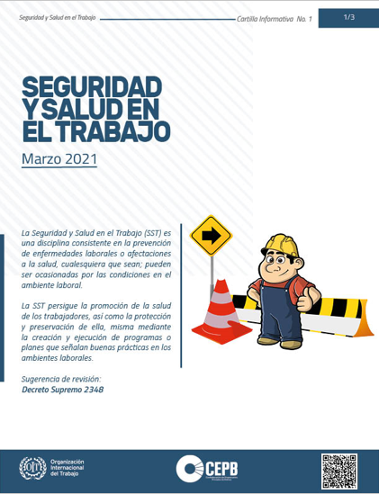 Seguridad y Salud en el Trabajo (cartillas informativas) - CEPB Seguridad y Salud en el Trabajo (cartillas informativas) - CEPB